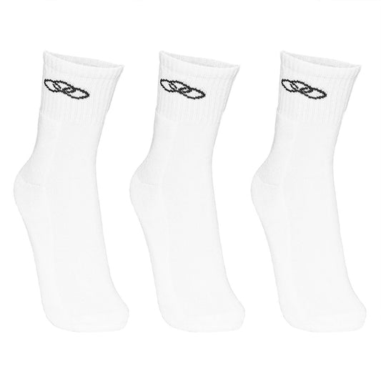 TRIPACK CALCETINES MEDIOS BLANCO HOMBRE 40-45