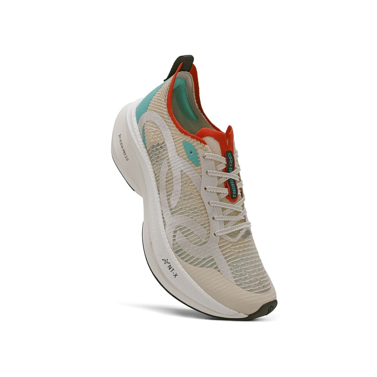 Zapatilla Running Hombre Corre Grafeno 3 Celeste/Rojo/Arena