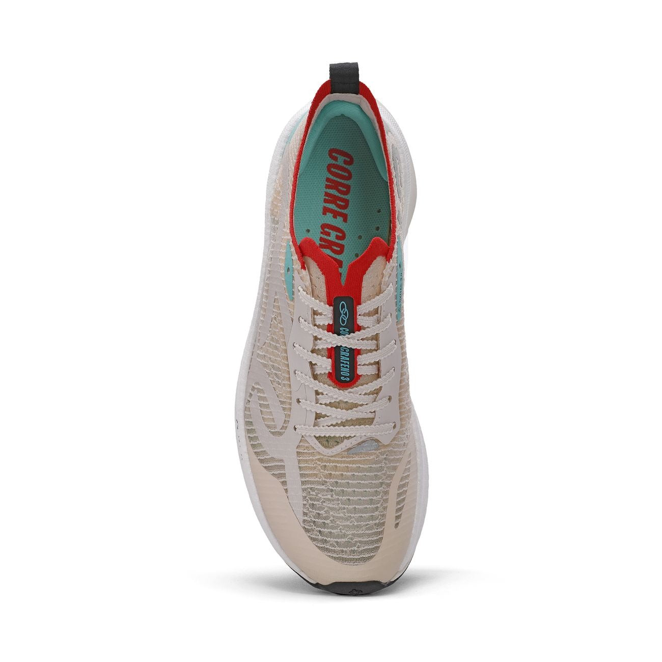 Zapatilla Running Hombre Corre Grafeno 3 Celeste/Rojo/Arena