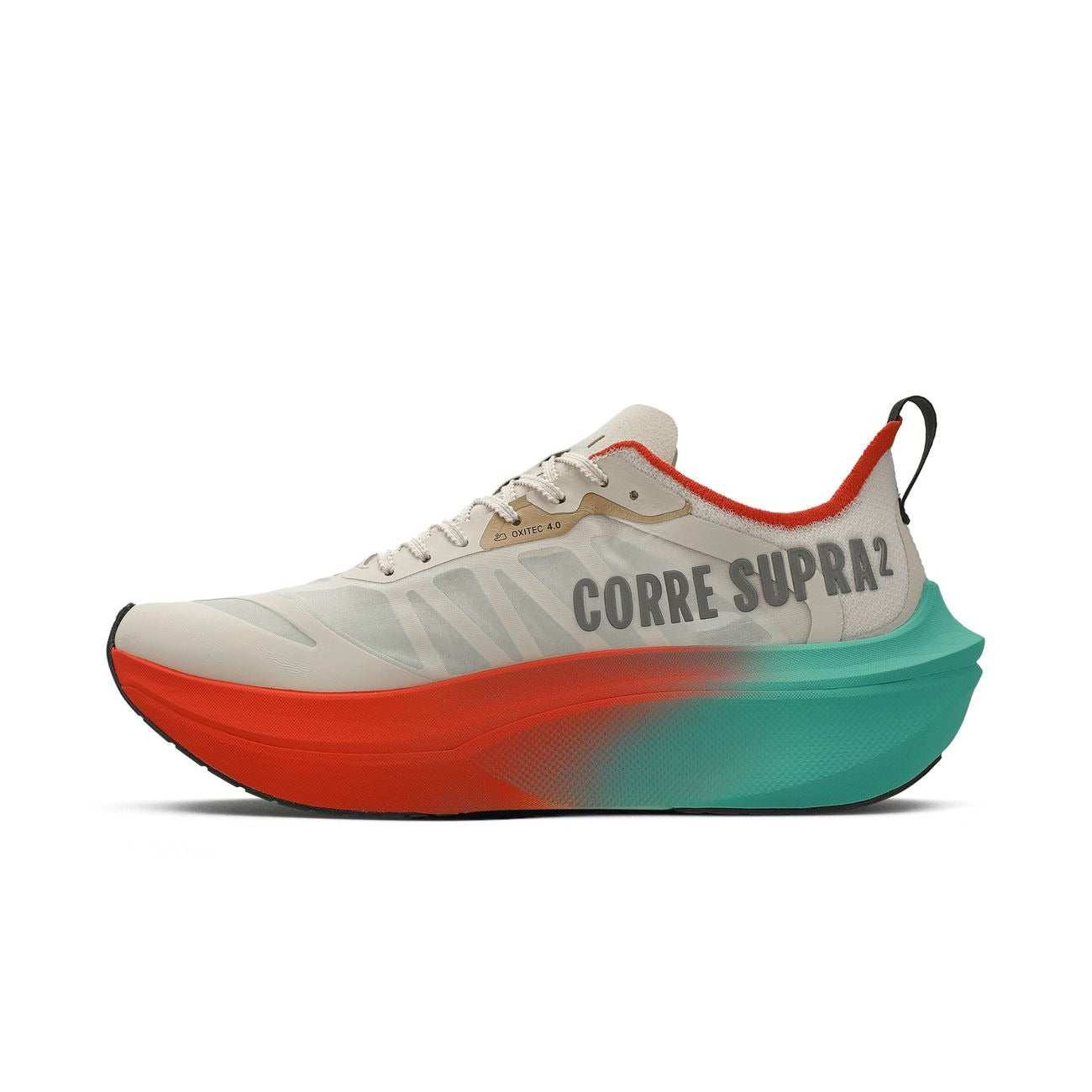 Zapatilla Running Mujer Corre SUPRA 2 Celeste/Rojo/Arena