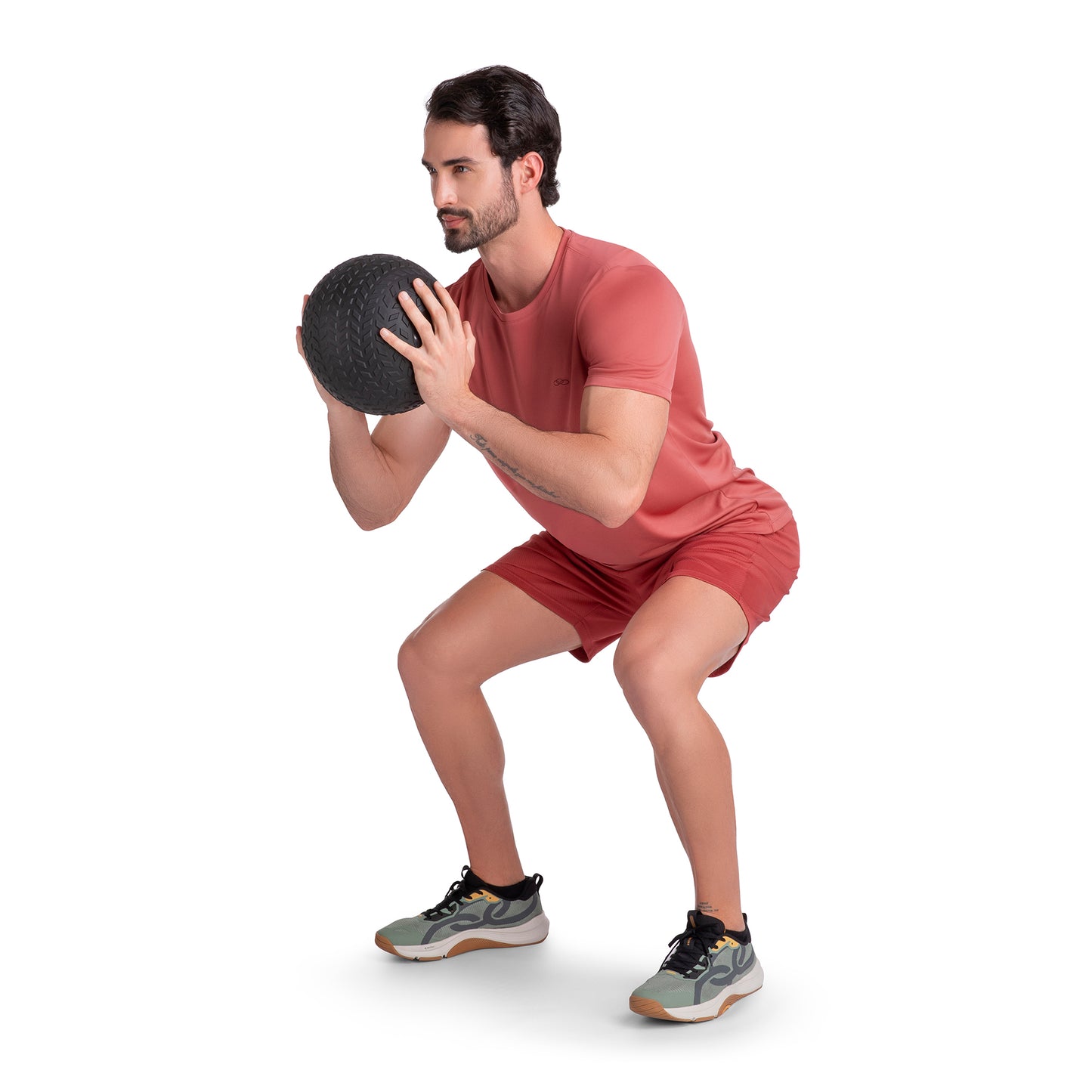 POLERA ESSENTIAL MANGA CORTA ROJIZA HOMBRE