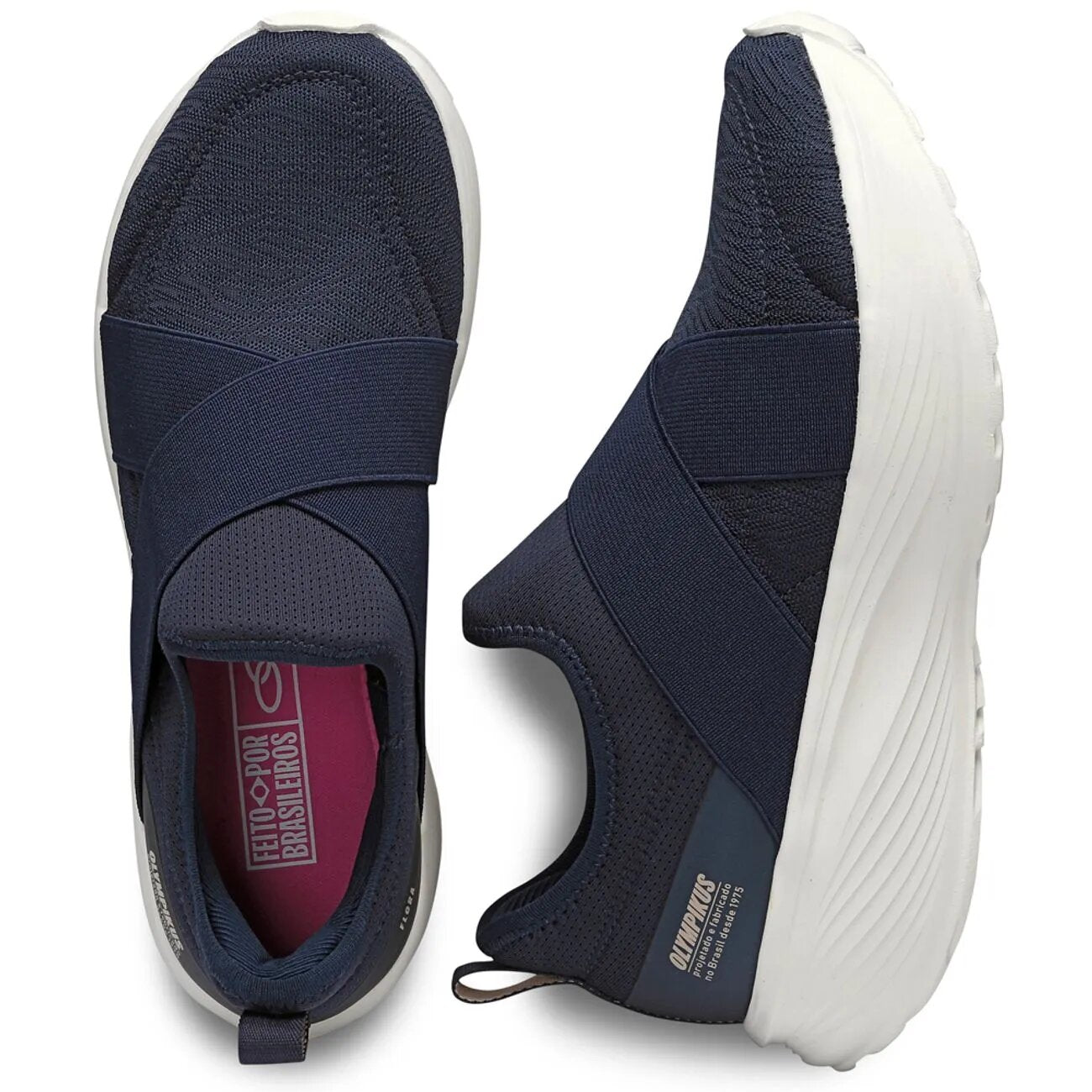 Zapatilla Mujer Flora Azul Marino