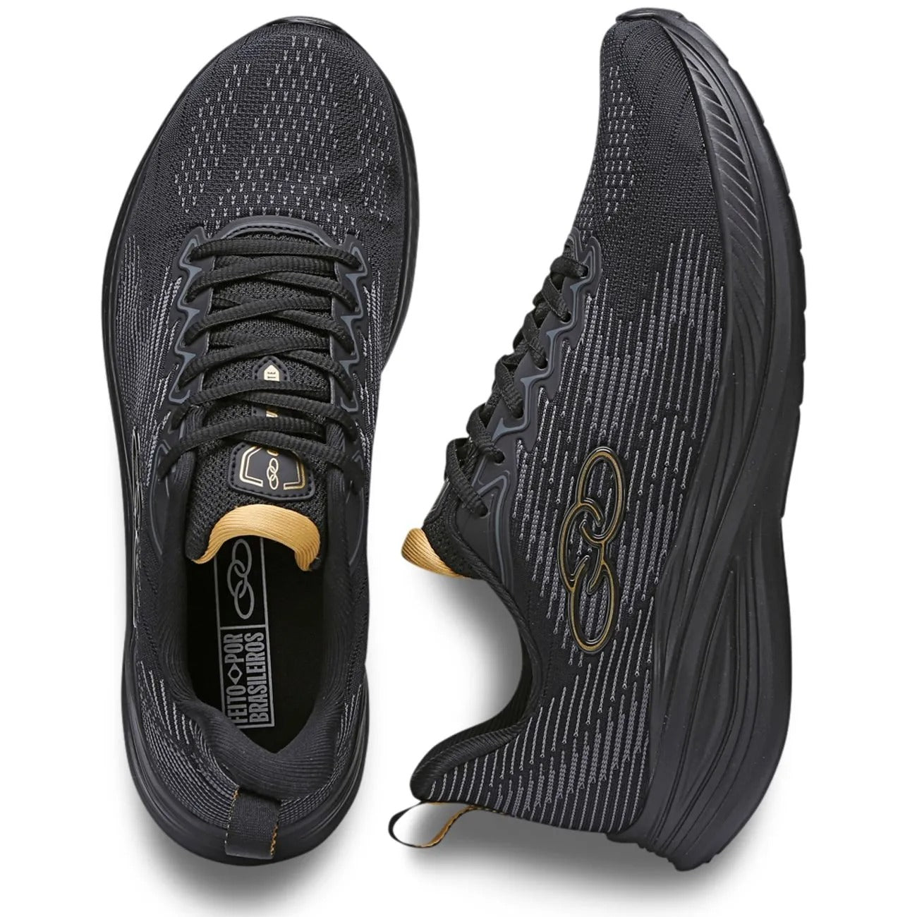 Zapatilla Hombre Marte Negro/Dorado