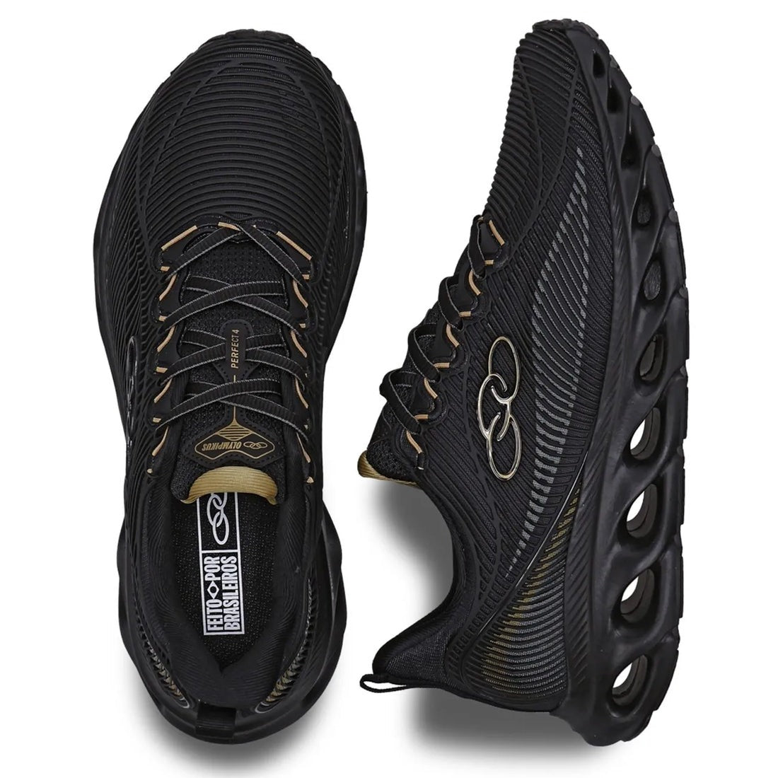 Zapatilla Hombre Perfect 4 Negro/Dorado