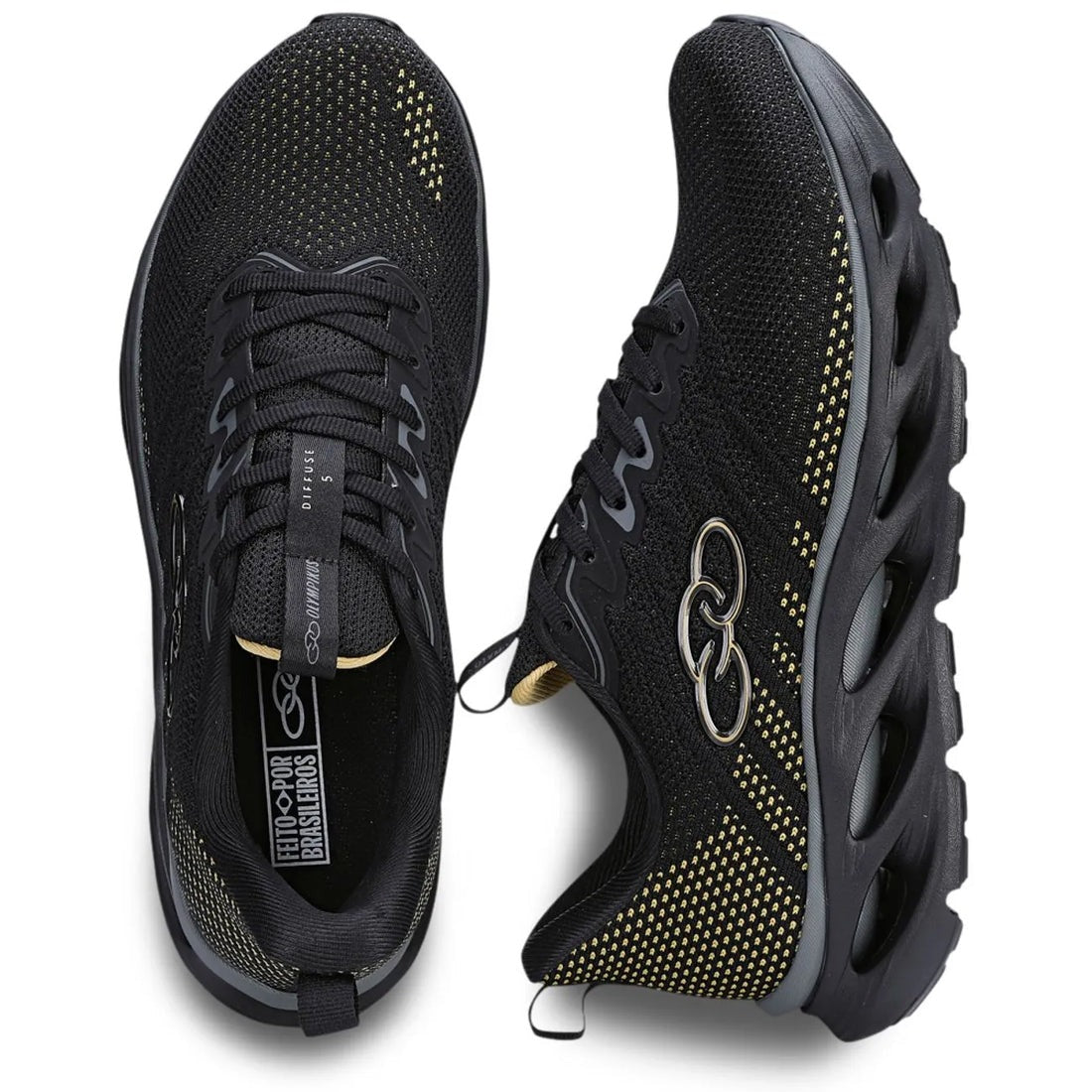 Zapatilla Hombre Diffuse 5 Negro/Dorado