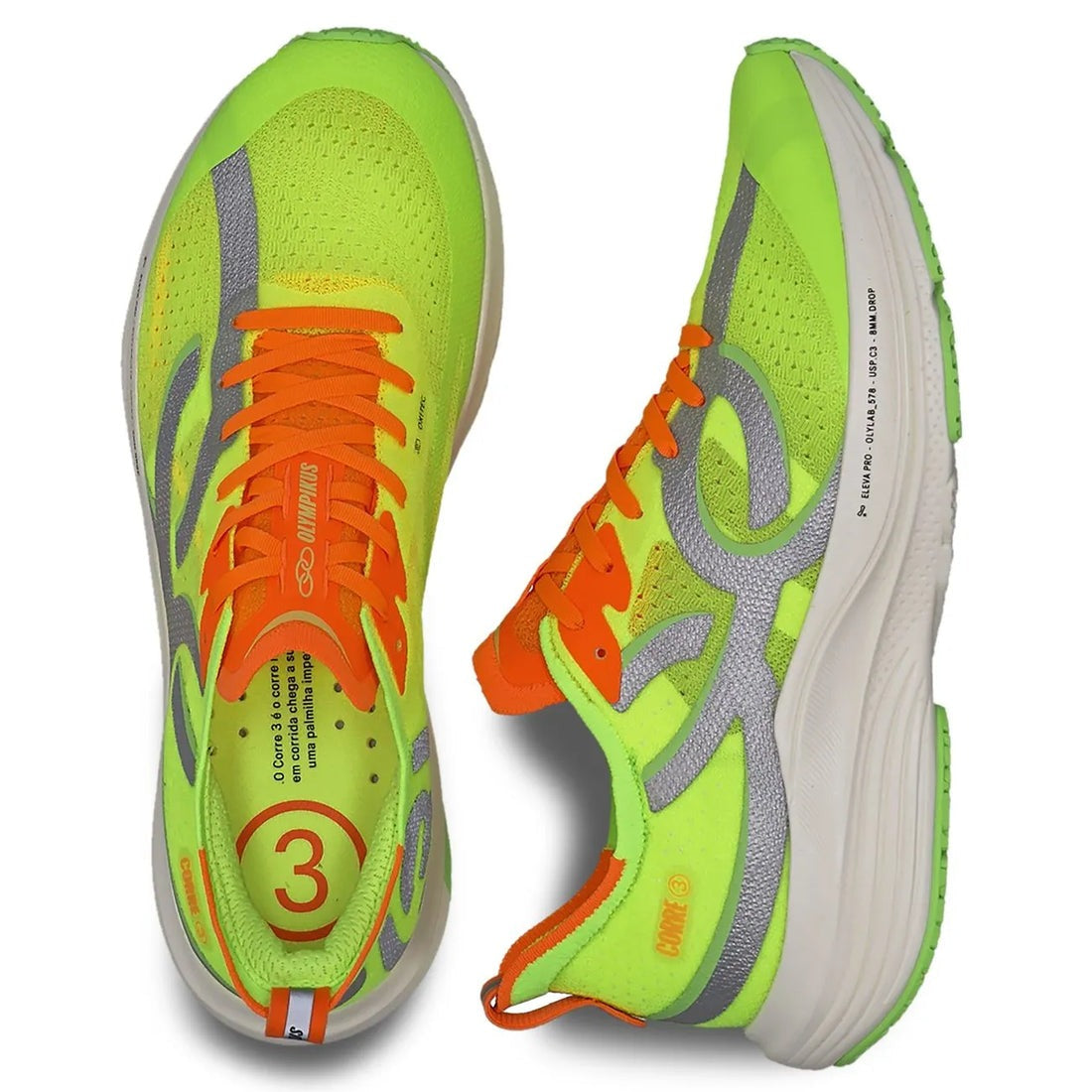 Zapatilla Hombre Corre 3 Verde Neón