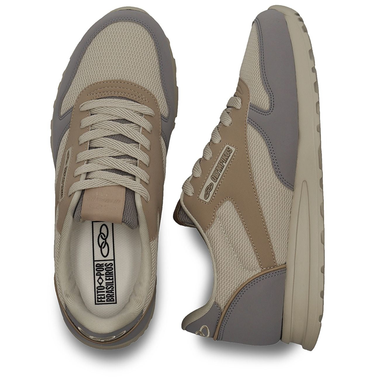 Zapatilla Hombre Jogging 101 Beige/Gris