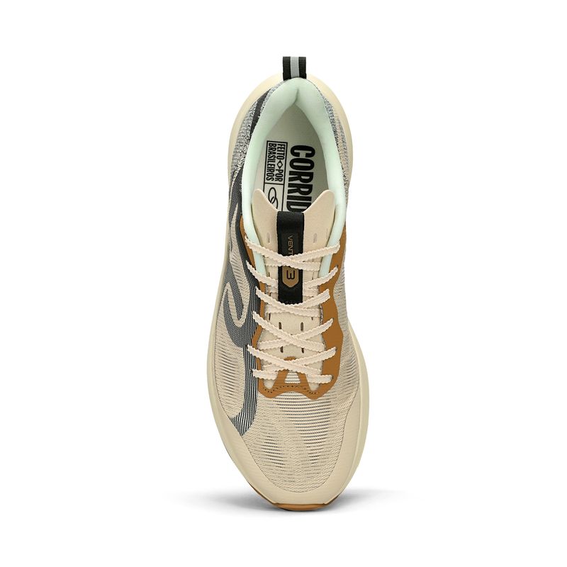 Zapatilla Running Mujer CORRE VENTO 3 Algodón/Negro