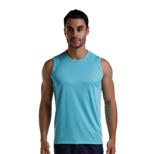 POLERA ESSENTIAL SIN MANGAS CELESTE HOMBRE