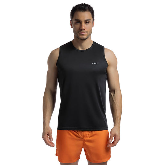 POLERA ESSENTIAL SIN MANGAS NEGRA HOMBRE