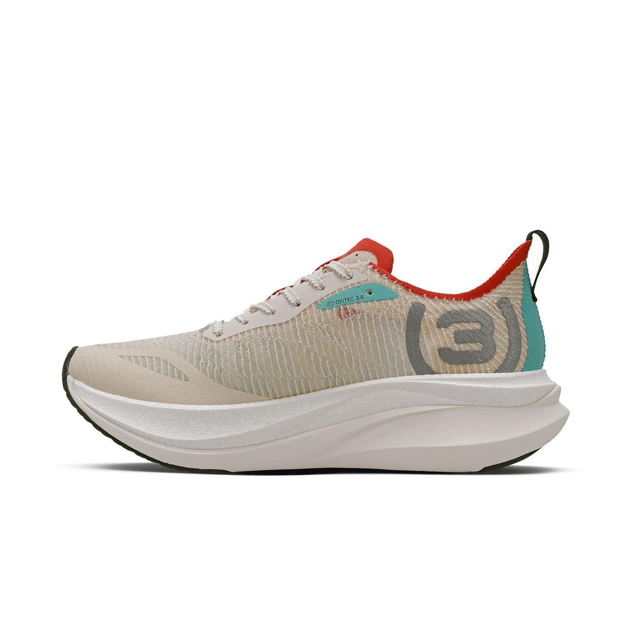 Zapatilla Running Hombre Corre Grafeno 3 Celeste/Rojo/Arena