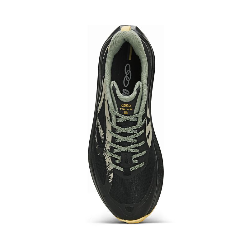 Zapatilla Running Hombre CORRE TRILHA 3 Negro/Musgo
