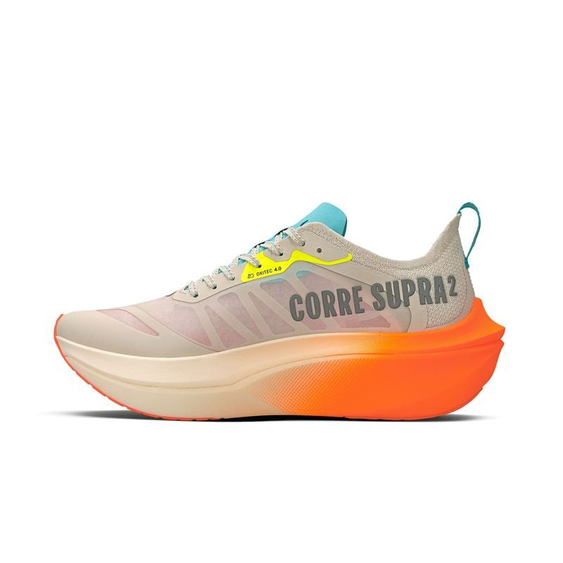 Zapatilla Running Hombre Corre SUPRA 2 Blanco/Naranja