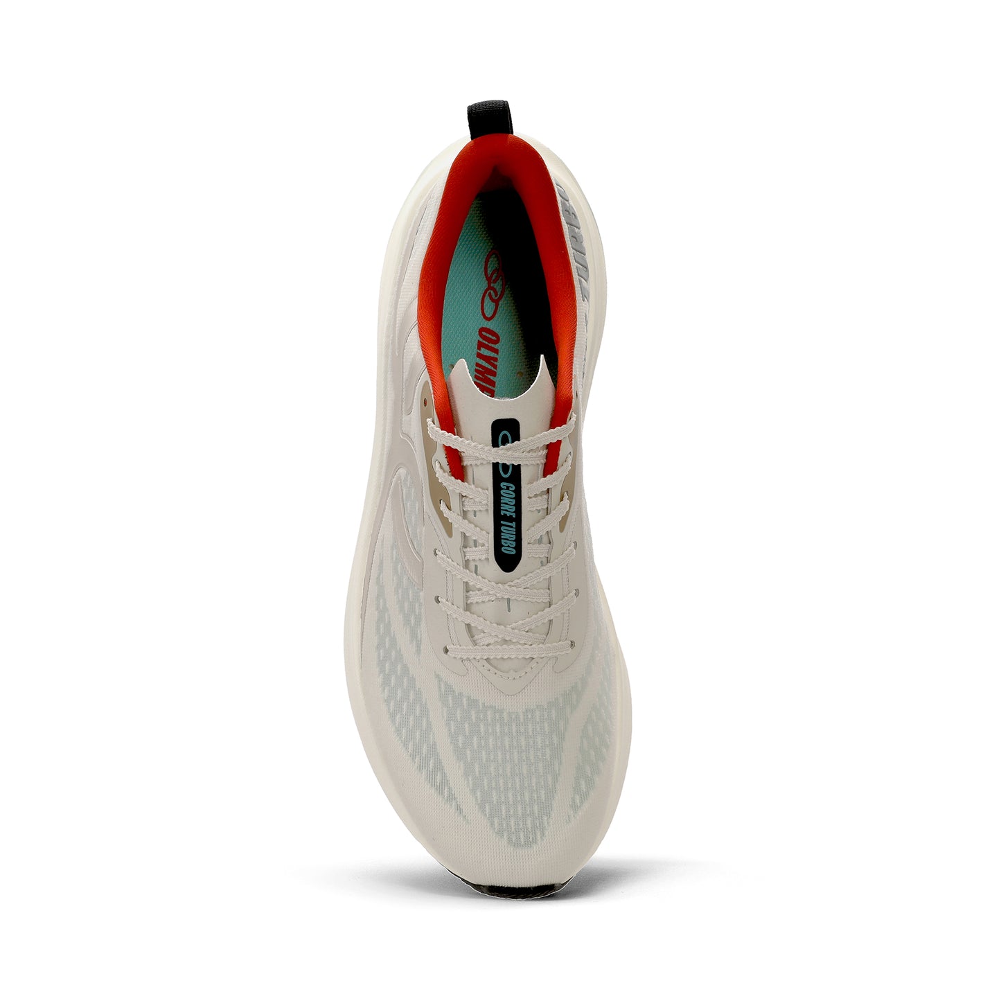 Zapatilla Running Mujer Corre TURBO Celeste/Rojo/Arena