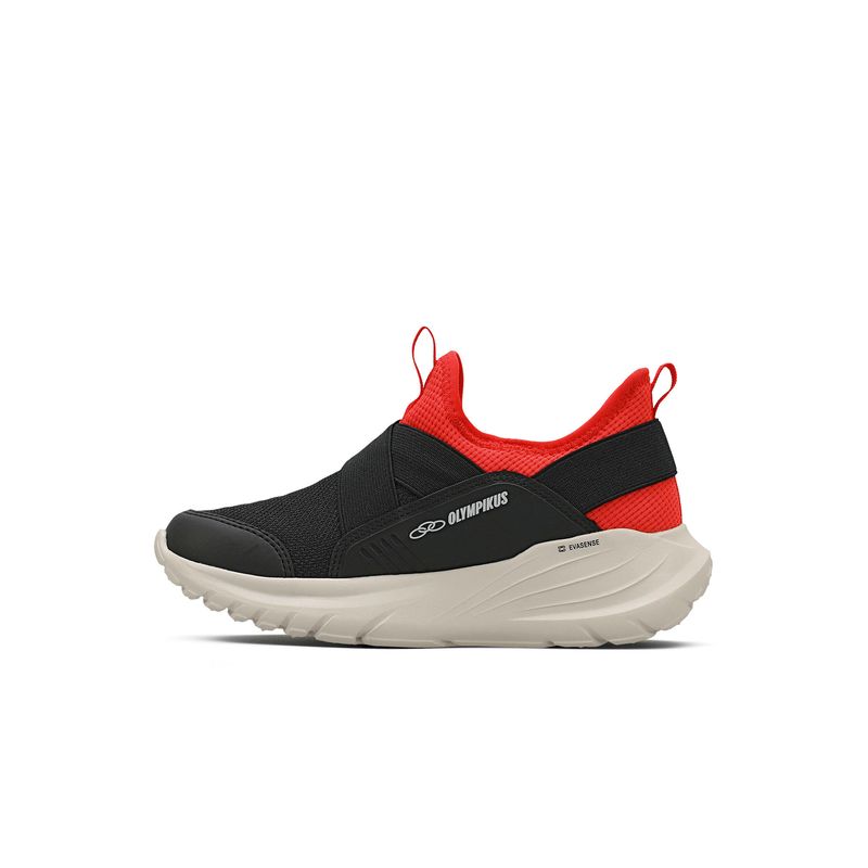 Zapatilla Infantil Stream Infantil Negro/Rojo
