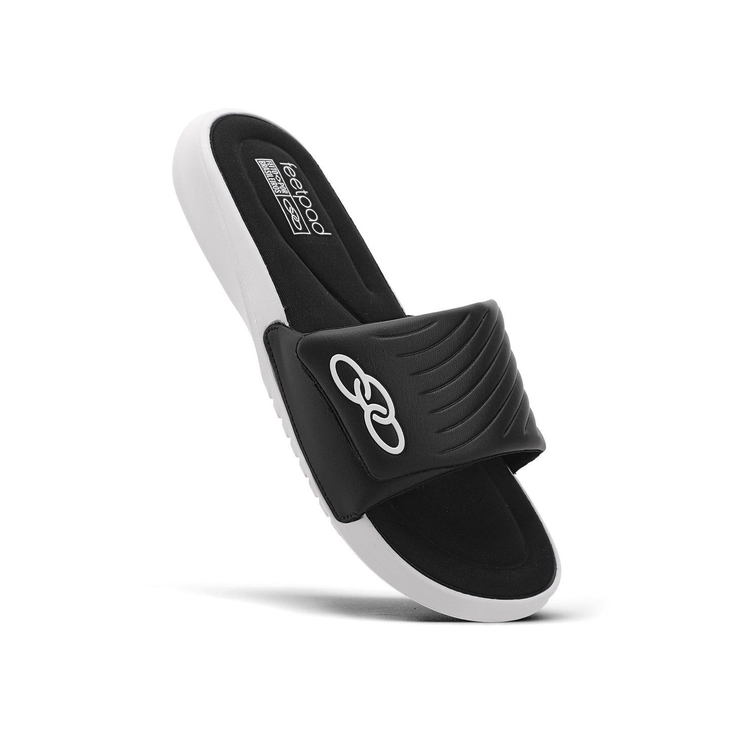 Slide Hombre Melbourne 2 Negro/Blanco