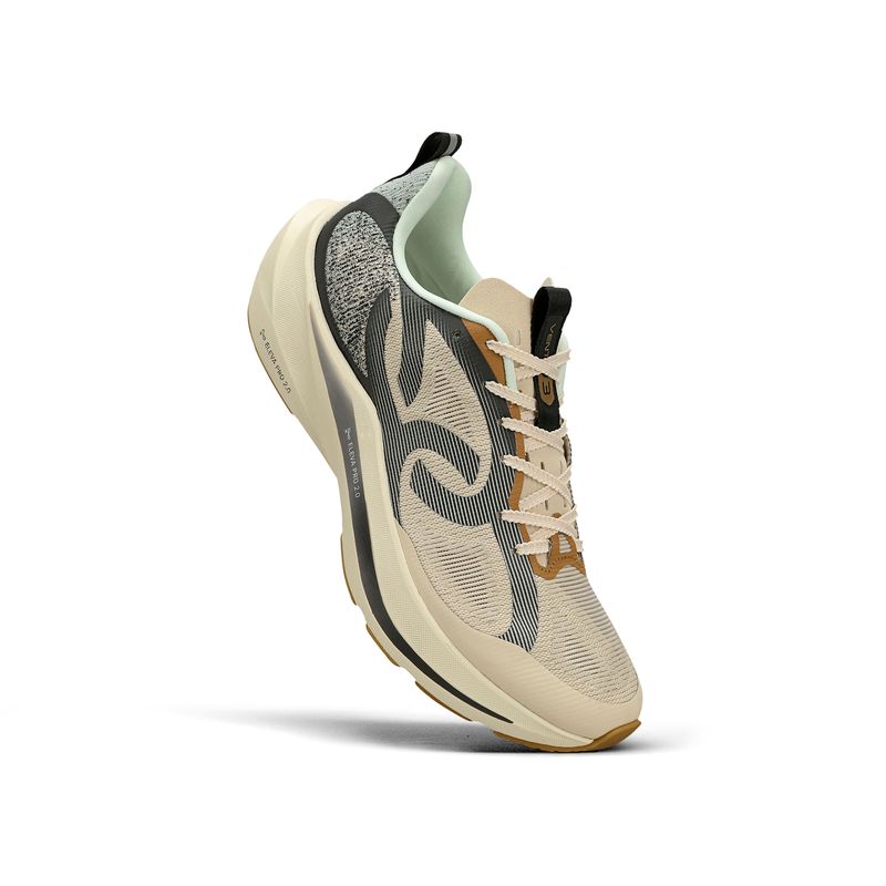 Zapatilla Running Mujer CORRE VENTO 3 Algodón/Negro
