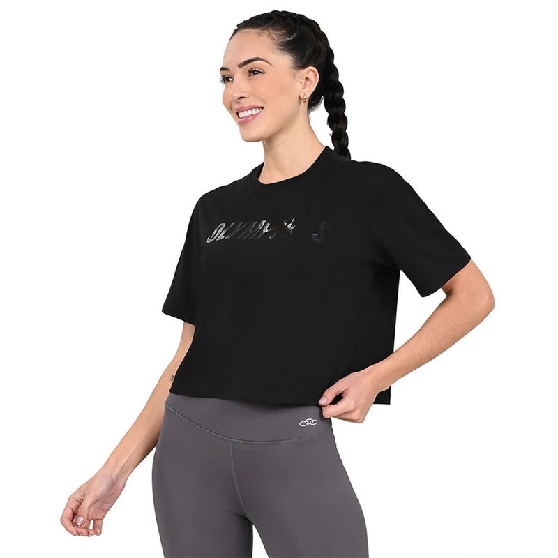 POLERA BOX NEGRO MUJER