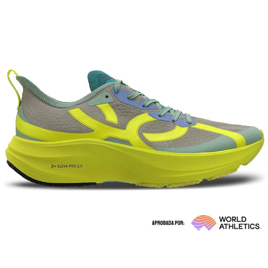 Zapatilla Running Mujer Corre 4 Amarillo/Gris