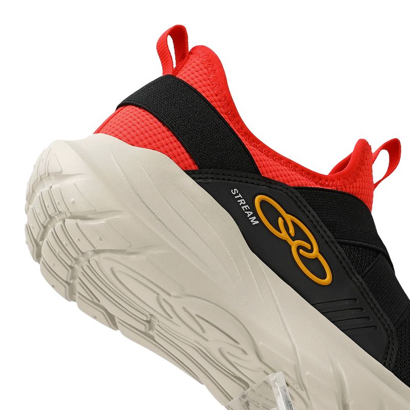 Zapatilla Infantil Stream Infantil Negro/Rojo