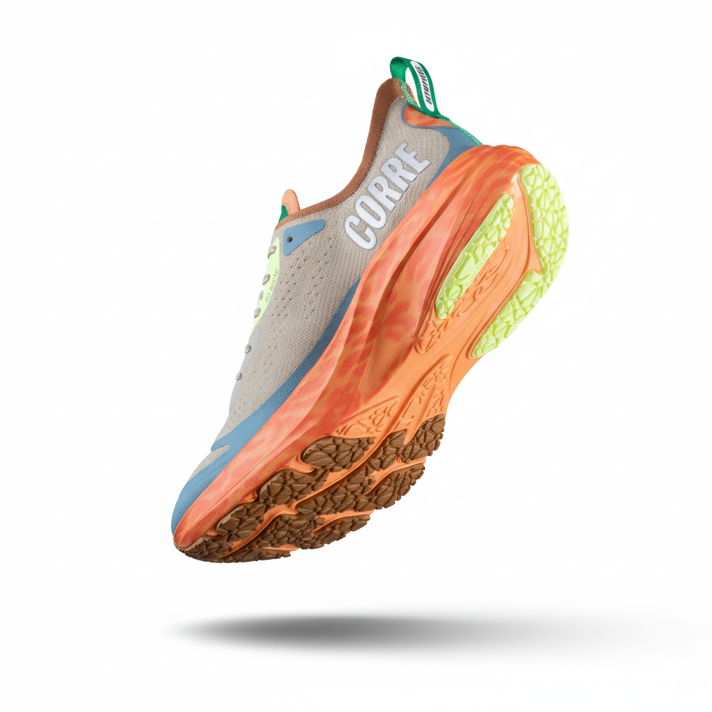 Zapatilla Running Hombre Corre 4 Naranja Tigre