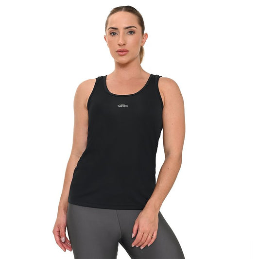 POLERA ESSENTIAL SIN MANGAS NEGRA MUJER