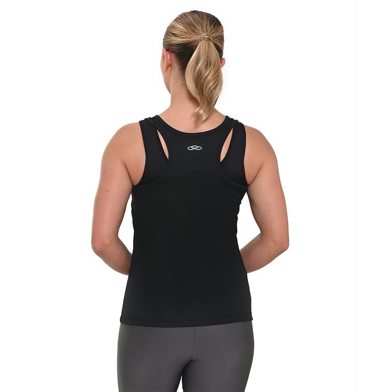 POLERA ESSENTIAL SIN MANGAS NEGRA MUJER