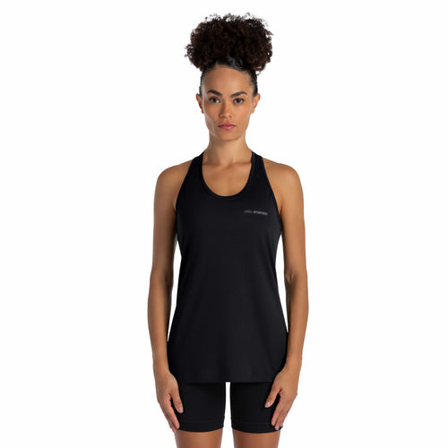 POLERA RUNNER 2.0 SIN MANGAS NEGRA MUJER