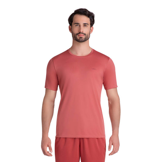 POLERA ESSENTIAL MANGA CORTA ROJIZA HOMBRE