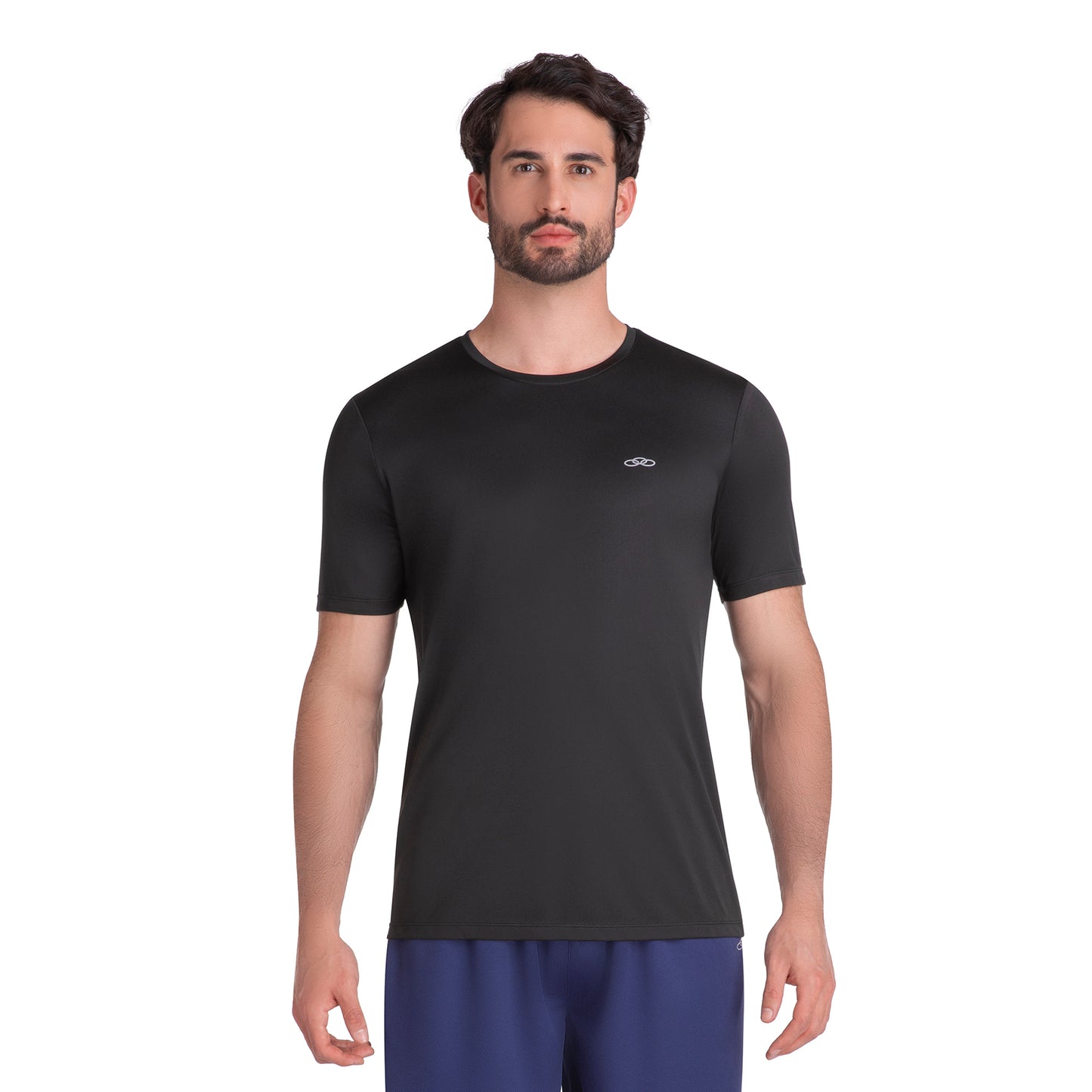 POLERA ESSENTIAL MANGA CORTA NEGRA HOMBRE