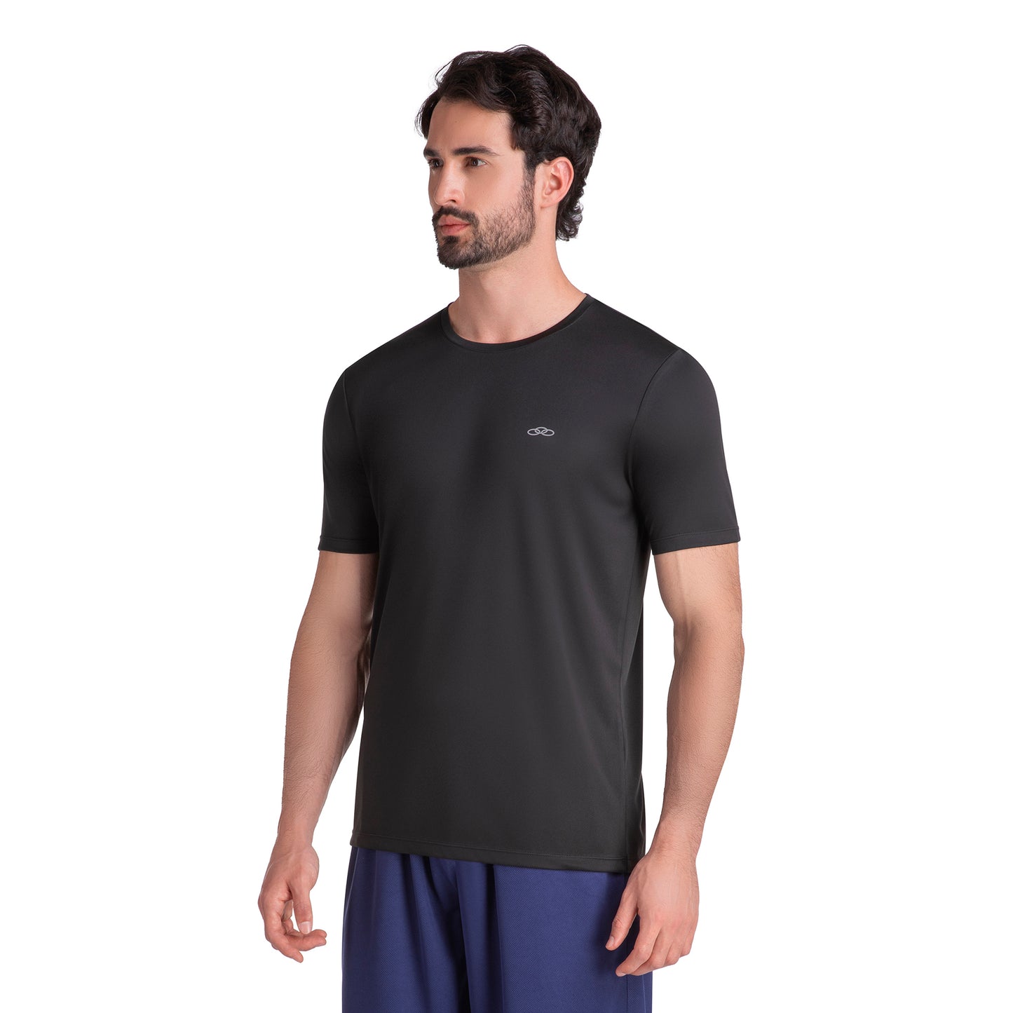 POLERA ESSENTIAL MANGA CORTA NEGRA HOMBRE