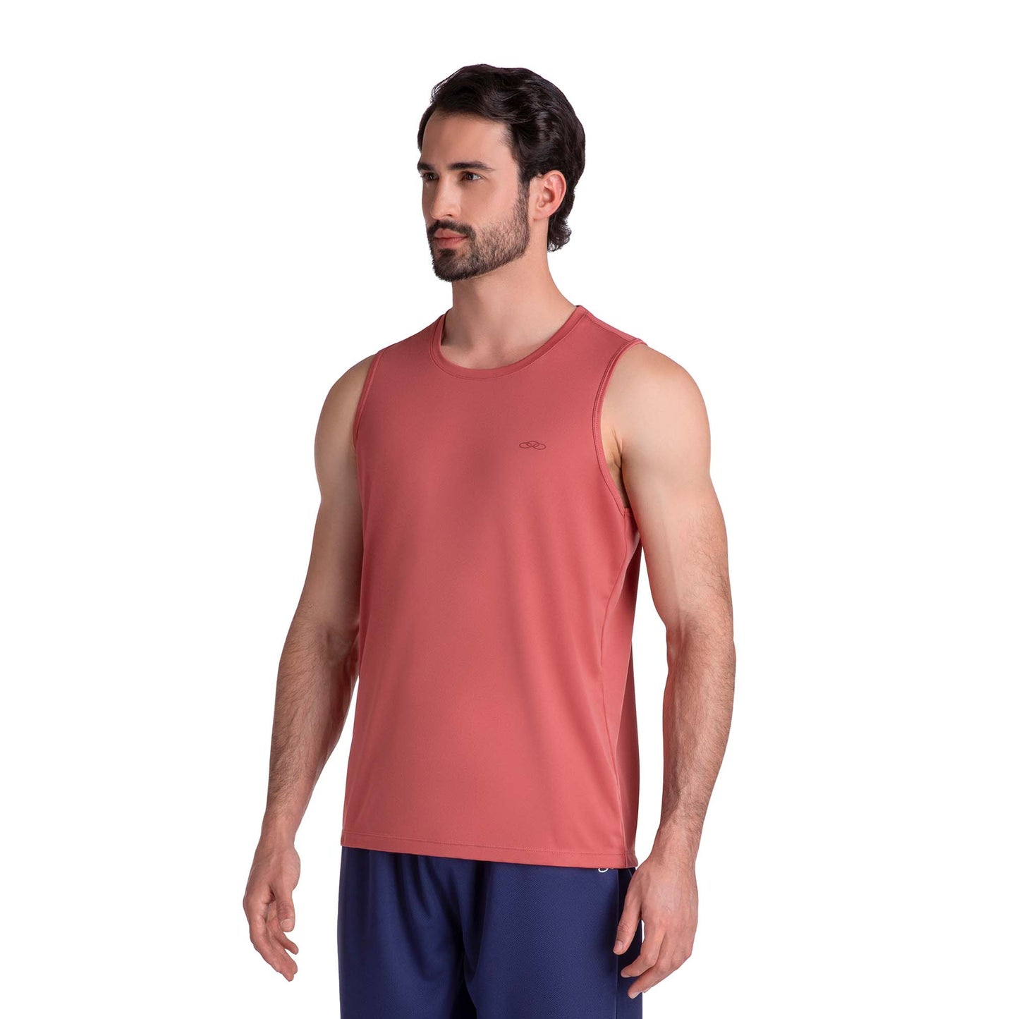 POLERA ESSENTIAL SIN MANGAS ROJIZA HOMBRE