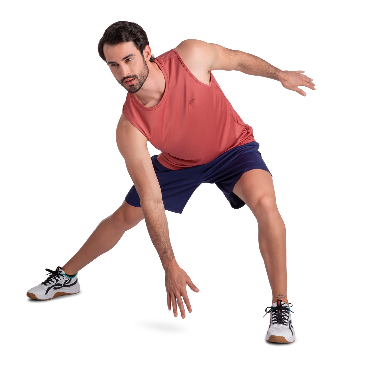 POLERA ESSENTIAL SIN MANGAS ROJIZA HOMBRE