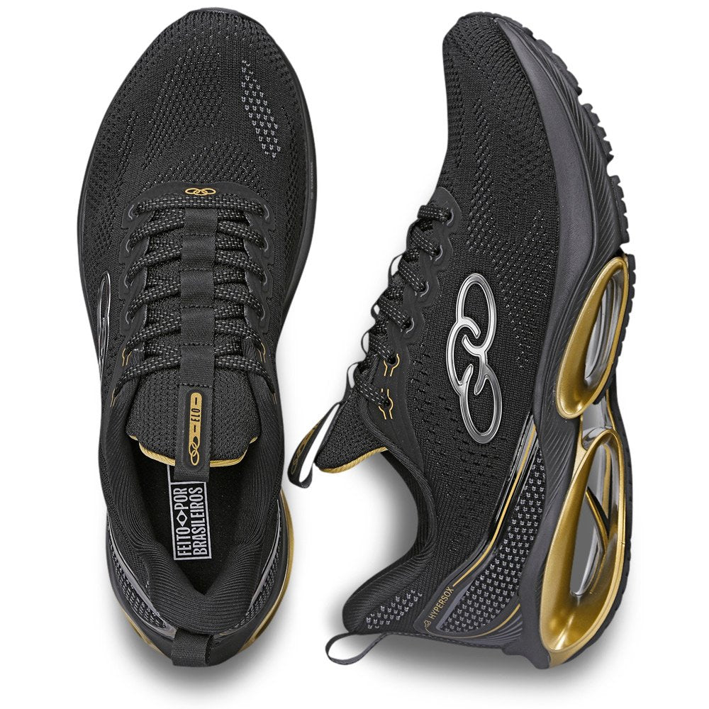 Zapatilla Hombre Elo Negro/Dorado