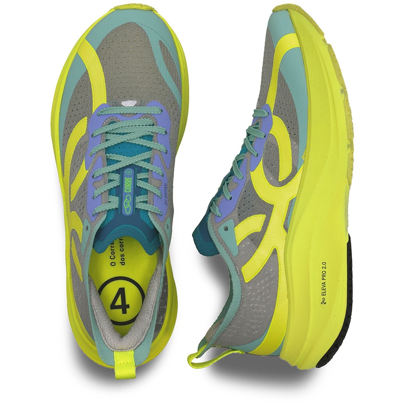 Zapatilla Running Mujer Corre 4 Amarillo/Gris