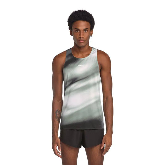 POLERA SIN MANGAS RUNNING CORRE FOCO NEGRO/BLANCO HOMBRE