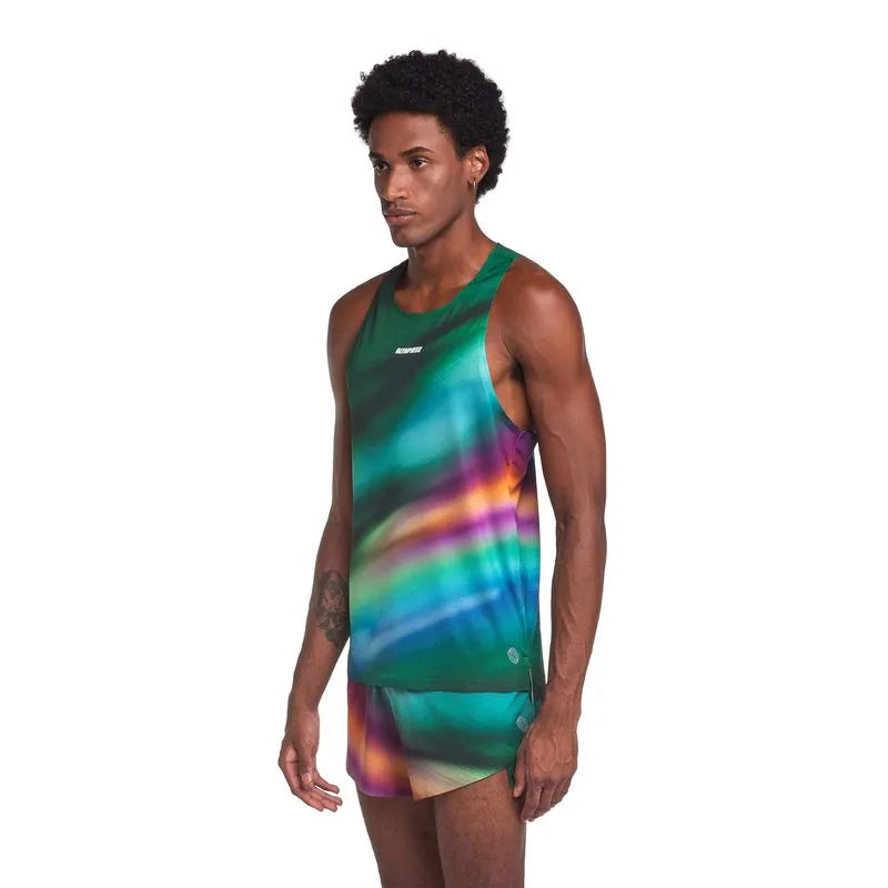 POLERA SIN MANGAS RUNNING CORRE FOCO AZULADO HOMBRE