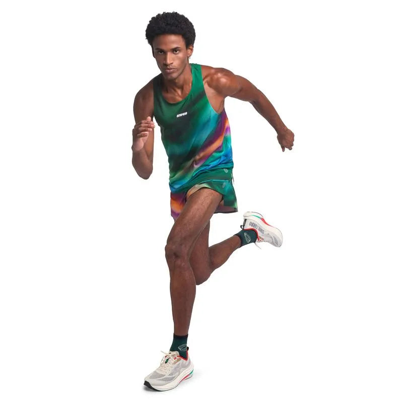 POLERA SIN MANGAS RUNNING CORRE FOCO AZULADO HOMBRE