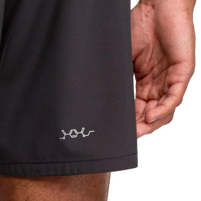 SHORT CORRE FOCO 2 EN 1 5" NEGRO HOMBRE