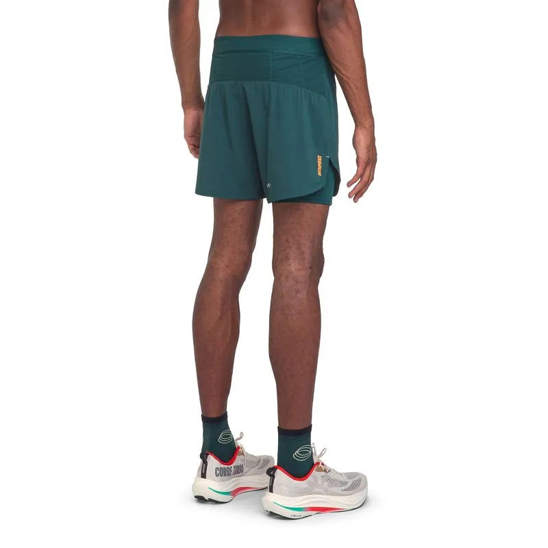 SHORT CORRE FOCO 2 EN 1 5" AZULADO HOMBRE