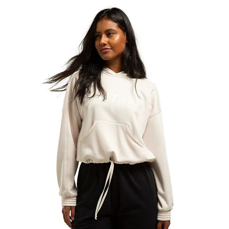 POLERÓN HOODIE CROPPED ARENA MUJER